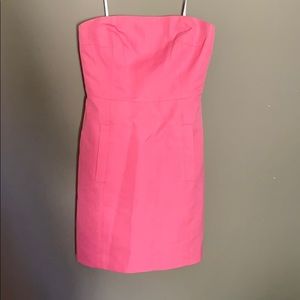 J. Crew bubblegum pink strapless dress